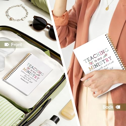 Bible Teacher Spiral Notebook Journal, Christian Teachers Gifts Journal for Notes Planning, Colossians 3:23 Bible Study for Notes Planning, Teacher Gifts for Women, 5.5 X 8.3 Inch - color: Christian