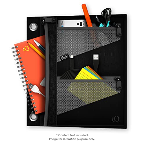 iScholar Jumbo Expandable Pencil Pouch, 3 Pockets, Color Will Vary (55035) - style: Jumbo