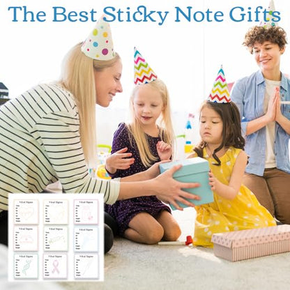 Vital Signs Sticky Notes Gifts, 9 Pack Vitals Signs Notepad 3x3 Inch, Nurse Daily Monitoring Memo Pads, Patient Health Checklist Office Hospital Supplies (450 Sheets) - style: Vital Signs