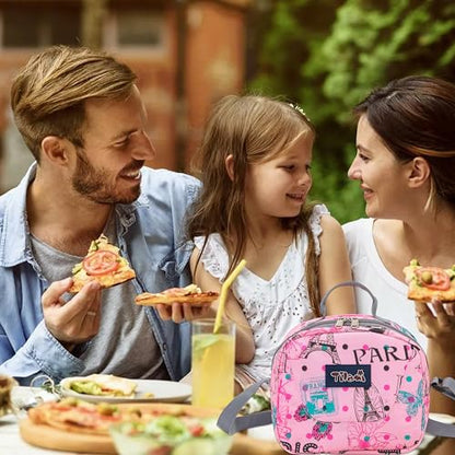 NEW TILAMI Kids Lunch Bag Double Insulated for tilami Rolling Backpack Girls Boys forTravel School Picnic, Romantic Pink - color: Romantic Pink