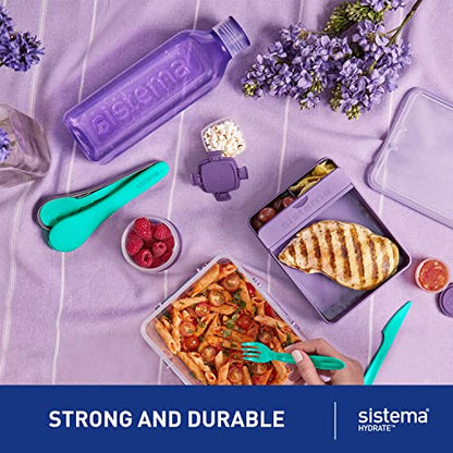 Sistema Retro Square Bottle, 725 ml - Assorted Colours - size: 24.5 Ounces