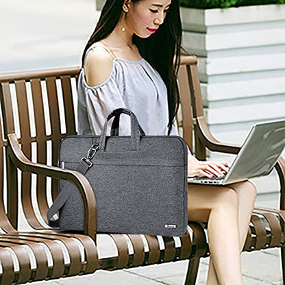 Voova Laptop Bag 13 14 Inch, Waterproof Computer Sleeve Carrying Case with Shoulder Straps & Handle Compatible with Macbook Air 13 M2/M3/M4, MacBook Pro 13/14, HP Dell Lenovo Chromebook 14, Grey - color: Grey, size: 13-14 Inch(35 x 24 x 2.5 cm)