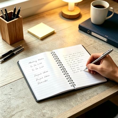 4 Pack Small Spiral Notebooks 3.5 x 5.5 in College Ruled, Mini Spiral Notebook, Waterproof 80 Sheets/160 Pages, Pocket Notebook with 120 Pcs Sticky Index Tabs for Home Office College School (Black) - size: 3.5 x 5.5in, style: Style 3