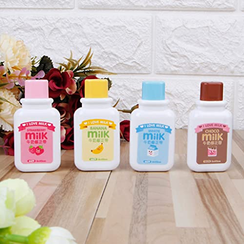 Cartoon Correction Tape Total Length 236.22inches (6M) Portable Milk Bottle White Correction Tape for for Student
