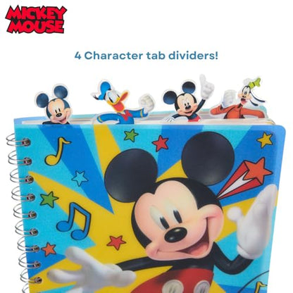 Innovative Designs Disney Mickey Mouse Journal Notebook, Spiral Bound, 96 Lined Pages, 8 x 7 inches, Blue - style: Mickey Mouse - Blue
