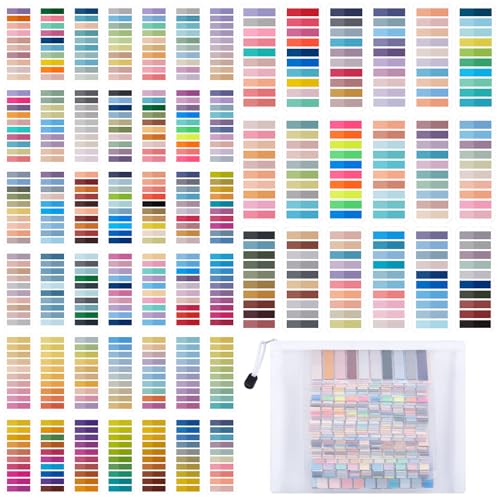 ReliThick 12000 Pcs Sticky Tabs for Books Transparent Sticky Notes with Storage Bag Multicolored Annotation Tabs Writable Page Markers Book Flags Strip for Annotating Reading Supplies Bookish Gift