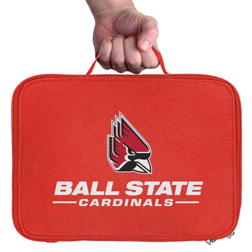 Campus Lab Ball State University Cardinals Primary Logo Insulated Soft Sided Lunch Box - Reusable Lunch Bag For School Office Work, BPA Free, Red - color: Ball State University