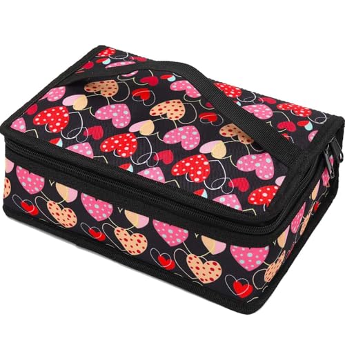 FlowFly Small Lunch box Insulated Soft Bag Mini Cooler Back to School Thermal Meal Tote Kit for Kids, Girls, Boys,Women,Men, Heart - color: Assorted/Multicolor