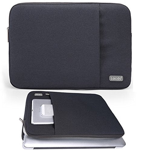 Lacdo 14 Inch Laptop Sleeve Case for HP Stream 14 / Flex 14, IdeaPad 14 S330 / Acer Spin 3 7, Chromebook 14 / Dell Inspiron 14 / ASUS Chromebook, VivoBook/Computer Bag Water Repellent, Black - color: Black