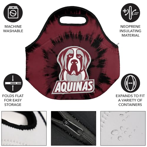 Campus Lab Aquinas College Tie-Dye Soft Neoprene Lunch Bag, Lightweight - color: Aquinas College Saints