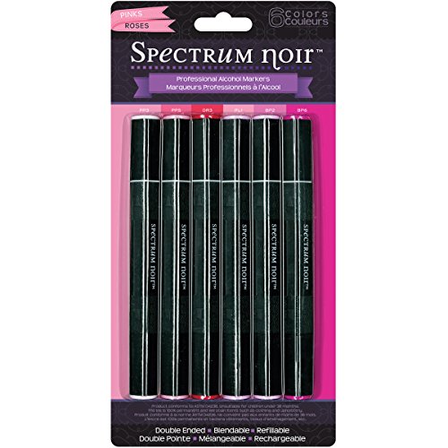 Crafter's Companion Alcohol Markers Pinks 6 Pack Dual Tip (SPECN-PINKS6)