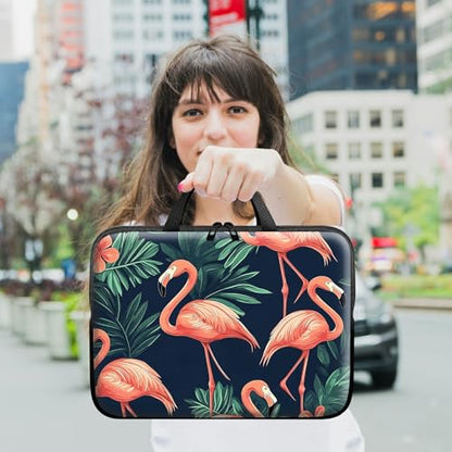 Laptop Sleeve with Handle 10 Inch, Waterproof Laptop Case Bag, Flamingo Pattern Design Computer Sleeve Compatible with MacBook Air, Pro, HP, Dell, Lenovo, ASUS - color: Flamingo, size: 10inch(9.7-10.5")