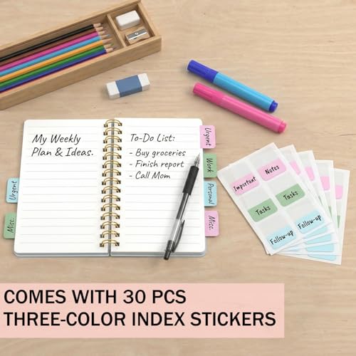 5 Pack Small Mini Pocket Spiral Notebook 5.5x3.5, Hardcover Little Notebook with Removable Dividers Tabs, Journals Note Books for Note Taking, Work, School, Cute Notebooks with Strap 70 Sheet - size: 3.5 x 5.5 inches