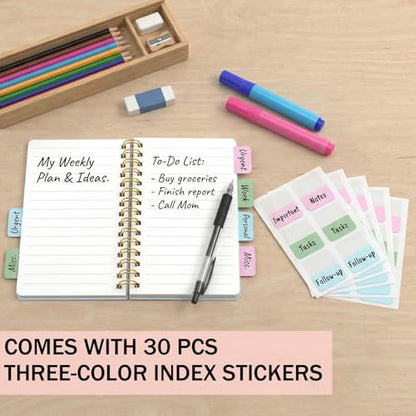 5 Pack Small Mini Pocket Spiral Notebook 5.5x3.5, Hardcover Little Notebook with Removable Dividers Tabs, Journals Note Books for Note Taking, Work, School, Cute Notebooks with Strap 70 Sheet - size: 3.5 x 5.5 inches