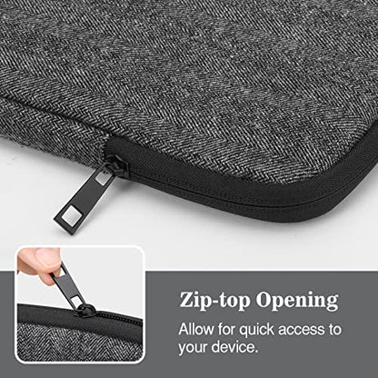 MoKo 9-11 Inch Tablet Sleeve Bag | Fits iPad Air 5 10.9-inch, iPad Pro 11 M2, iPad 10th 10.9, iPad 9/8/7th 10.2 and Tab S8/S9 11-inch, Black & Gray - color: Black & Gray, size: 9-11 inch