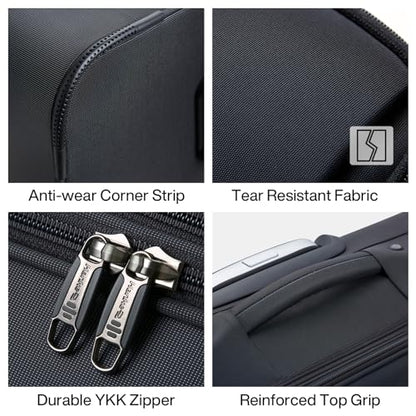 Hanke Expandable 28 Inch Luggage with Spinner Wheels Softside Suitcase Large Rolling Luggage Bag for Travel Checked Suitcases(Black) - color: Black, size: 28 Inch Checked in