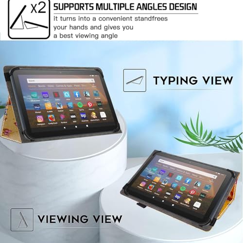 Universal 10 10.1 Inch Android Tablet Case,Slim Folding Stand Cover for All 9"-10.5" Touchscreen Tablet Case with Stylus Pen Holder,Beach Butterflies - color: Beach Butterflies