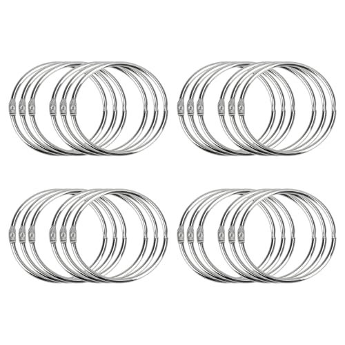 Pawfly 24 Pack Loose Leaf Binder Rings 3 Inch Smooth Steel Book Rings for Index Cards Flash Cards Receipts Memos Photos and Files Heavy Duty Organizers Loops for Office School and Home Use - size: 3 Inch 24 Pcs