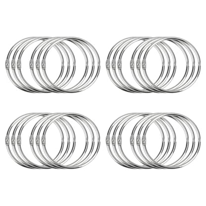 Pawfly 24 Pack Loose Leaf Binder Rings 3 Inch Smooth Steel Book Rings for Index Cards Flash Cards Receipts Memos Photos and Files Heavy Duty Organizers Loops for Office School and Home Use - size: 3 Inch 24 Pcs