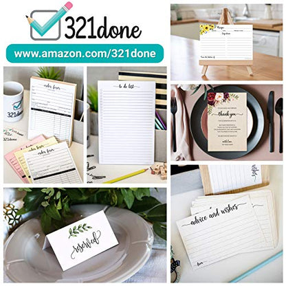 321Done Double Sided Graph Paper Notepad, 0.25 Grid, 5.5x8.5, Made in The USA, Quad Ruled Pad for Writing, Drawing, Sketching Bullet Journaling (50 Sheets) Thick Heavy White Paper - color: Graph, Two-Sided - 0.25" Large, size: Half Size (5.5" x 8.5")