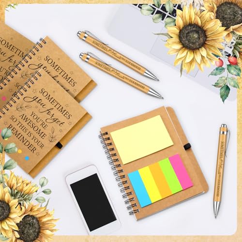 Yeaqee 100 Pcs Employee Appreciation Gifts Inspirational Gifts Set Mini Spiral Notebooks with Pen May You Be Proud of The Work You Do Motivational Thanks Gift for Staff Coworkers (Awesome) - style: Awesome