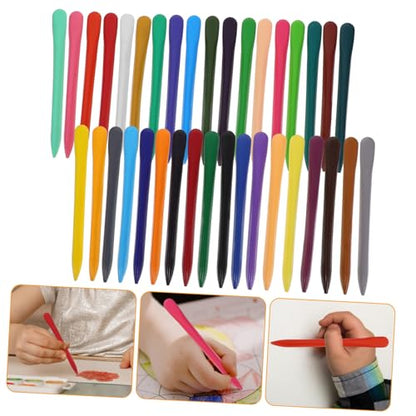 HOMSFOU 36-piece Pack Jumbo Washable Crayons Bulk Twistables for Boys and Girls Safe Painting Crayon Set Portable Drawing Accessory
