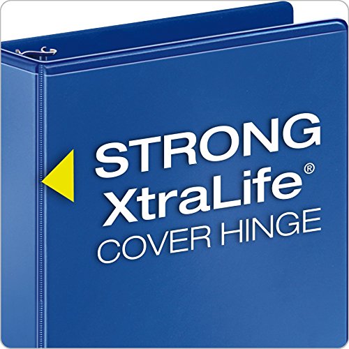 Cardinal Economy 3 Ring Binder, 1 Inch, Presentation View, Blue, Holds 225 Sheets, Nonstick, PVC Free, 4 Pack of Binders (79511), (Pack of 2) - size: 1-Inch (Pack of 2)
