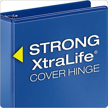 Cardinal Economy 3 Ring Binder, 1 Inch, Presentation View, Blue, Holds 225 Sheets, Nonstick, PVC Free, 4 Pack of Binders (79511), (Pack of 2) - size: 1-Inch (Pack of 2)