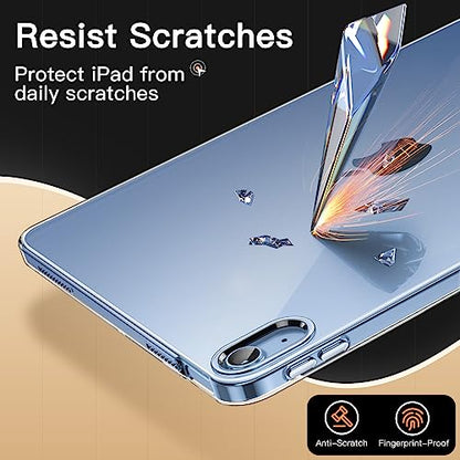 JETech Case for iPad (A16) 11th/10th Generation (2025/2022), Soft TPU Transparent Slim Shockproof Tablet Cover (Clear) - color: Clear, size: iPad (A16) 11 / 10 (2025/2022)