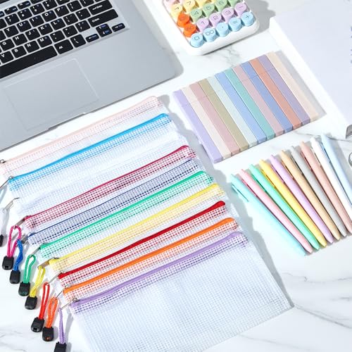 Dunzoom 120 Pcs Bible Journaling Kit Bible Highlighters and Black Gel Pen Include Highlighters,Black Gel Pens and Pencil Pouches Aesthetic Book Annotation Kit Church Gifts for School Study (Macaron)