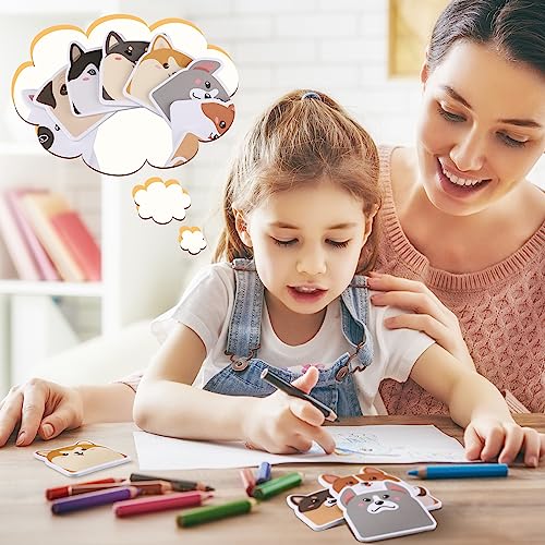 Yinder 24 Pads Cute Dog Sticky Notes Kawaii Animal Sticky Notes Pads Bulk Fun Cartoon Memo Pad Self Adhesive Tab Back to School Gift for Teacher Student Classroom Veterinary Dog Office Supplies - style: Dogs