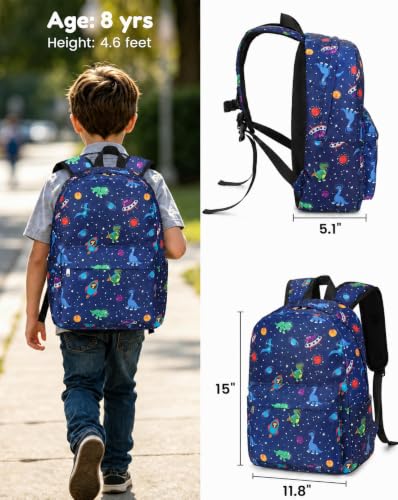 CAMTOP Backpack for Kids, Boys Girls Preschool Backpacks with Lunch Box Toddler Kindergarten School Bookbag Set (Blue Dinosaur 10) - color: Blue Dinosaur 10