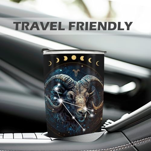 Horoscope Aries Insulated Tumblers Mug Cup Gifts for Birthday Boys Girls Men Women Son Daughter Travel Essentials Accessories Must Have Cold Iced - color: Aries-651