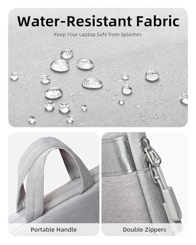 Innostyle Laptop Sleeve, 13-14 inch MacBook Laptop Bag, for Women Men, Grey | with Handle, Lightweight, Shock, Water Laptop Case, MacBook Air & MacBook Pro - color: Grey