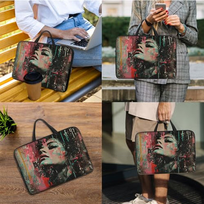 Laptop Sleeve Bag with Handle Computer Protective Soft Cover Case for 14 Inch 13 Inch Laptop,Girl Oil Painting - color: Girl Oil Painting