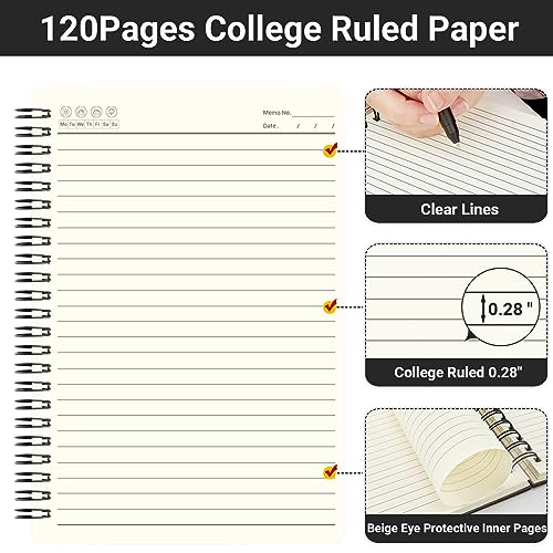 EUSOAR Hardcover Lined Notebook, A5 24 Packs 5.5" x 8.3" 120 Pages Lined Travel Writing Notebooks Journal, Memo Notepad Sketchbook, Students College Office Business Subject Diary Ruled Book Journal - color: Kraft, size: 24 Packs