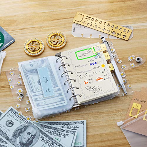 A7 Planner Refill,4 Pcs per Set, 360pages, Grid Mattrix Paper, with Label Stickers Gift,Mini Binder Refills,6 hole/100gsm Thick Paper/4.84 x 3.23'', Harphia - color: Grid Matrix