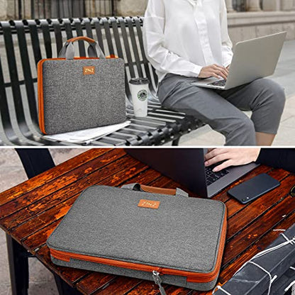 ZINZ Slim Expandable Laptop Case 15.6 Inch Sleeve Upgraded Protective Durable Recycled Carrying Case Compatible with MacBook 15" & 16" and Most 15" 15.6" 16" Notebook,D01G02 - color: D01g02, size: 15.6"