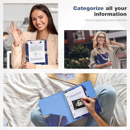 Ospelelf Mini 3-Ring Binder, 1 Inch, Cute Blue Marble Binder for 5.5" x 8.5", with 5 Tab Dividers, File Folder Labels and Low-Profile Clipboards, School and Office Supplies - color: Blue Marble, size: Mini 1in（ 5.5" x 8.5"）