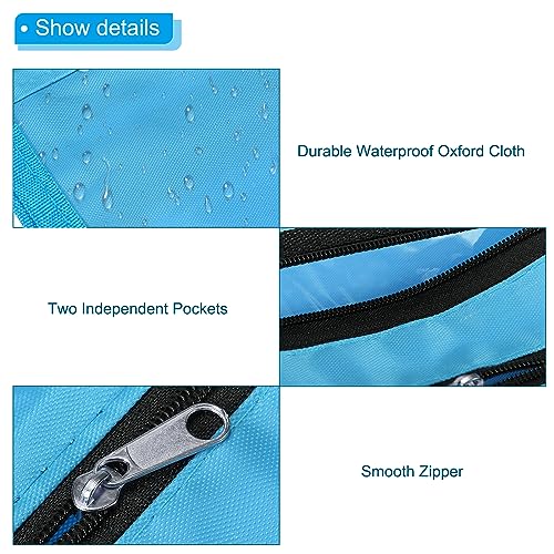 PATIKIL Expandable Pencil Pouch for 3 Rings Binder, 1 Pack Oxford Cloth Large Capacity Zipper Binder Pouch Pencil Case for Office Home, Blue - color: Blue