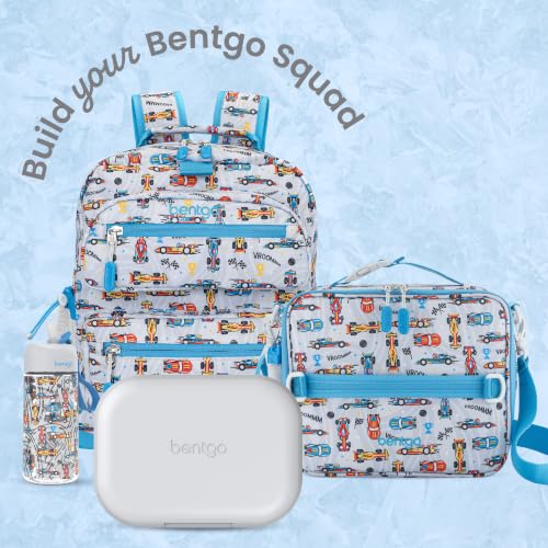 Bentgo Chill Kids Leakproof Lunch Box - 4-Compartment Bento Box with Built-In Ice Pack, 3.3 Cup Capacity, BPA-Free, Microwave & Dishwasher Safe Tray, Ages 3–7 (Gray) - color: Gray