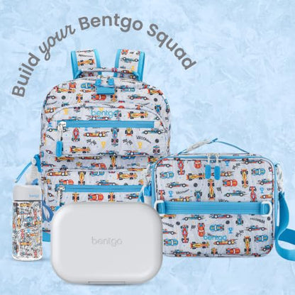 Bentgo Chill Kids Leakproof Lunch Box - 4-Compartment Bento Box with Built-In Ice Pack, 3.3 Cup Capacity, BPA-Free, Microwave & Dishwasher Safe Tray, Ages 3–7 (Gray) - color: Gray