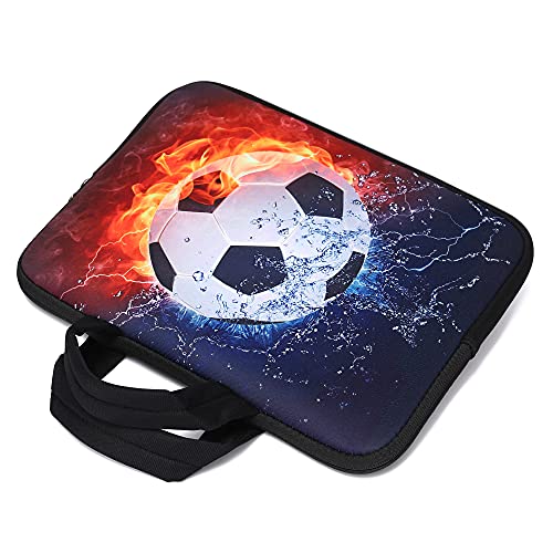 11 11.6 12 12.1 12.5 inch Laptop Carrying Bag Chromebook Case Notebook Ultrabook Bag Tablet Cover Neoprene Sleeve Fit Apple MacBook Air Samsung Acer HP DELL Lenovo Asus (Football Fire) - color: Football Fire