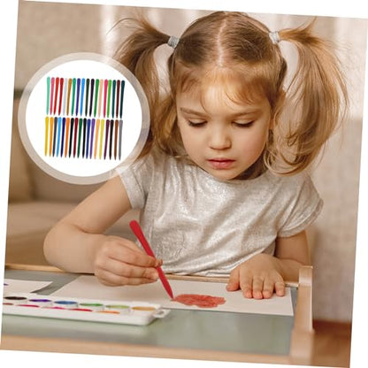 HOMSFOU 36-piece Pack Jumbo Washable Crayons Bulk Twistables for Boys and Girls Safe Painting Crayon Set Portable Drawing Accessory