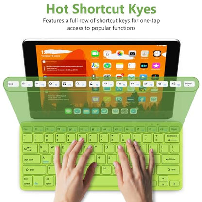 MMK Bluetooth Keyboard, Tablet Keyboard Compatible iPad 11th Generation,iPad 10th/9th/8th & Air 5th/4th, iPda Pro 13/12.9/11-Inch and Air 13/11-Inch Models and More Bluetooth-Enabled Devices-Green - color: Matcha Green