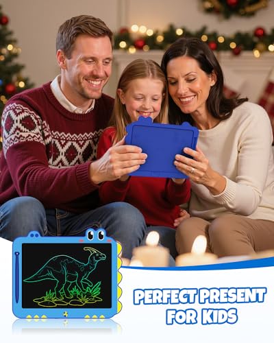 ORSEN 12 Inch LCD Doodle Board Tablet Toy - Green Dinosaur Drawing Pad for Kids 3-6 Years Old - Christmas and Birthday Gifts Blue - color: 12inch-blue