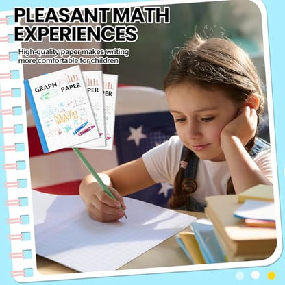 Ctosree 3 Pcs Primary Graph Paper for Kids 1/2 Inch Squares Elementary Math Graph Paper Composition Notebook 8.5 x 11 Inches Quad Ruled Grid Notebook for Kids K-2 School Supplies - size: 1/2 Inch