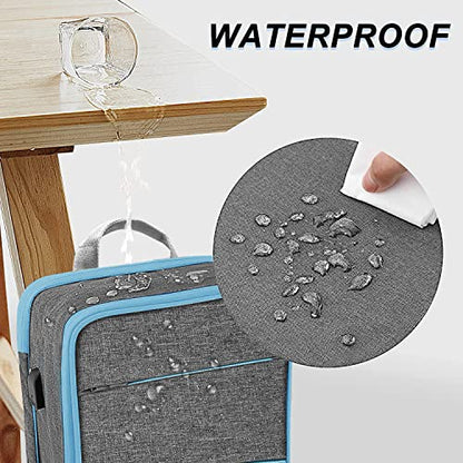 ZINZ Slim & Expandable Laptop Backpack Water Resistant Backpack Travel Backpack Compatible with MacBook Air/Pro/Neo 13-14 inch, XPS 13/14, Surface 13.5" and Most 13-14 Notebooks，G01BL01 - color: G01bl01, size: 13"-14"