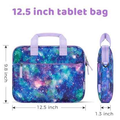 Choco Mocha Kids Tablet Sleeve Bag for Boys & Girls, (10-12.5Inch) - color: Galaxy-purple 12.5inch, size: 12.5inch(12.5 x 9.8 x 1.3)