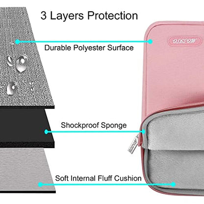 MOSISO Laptop Case 13 inch, Laptop Sleeve Compatible with MacBook Neo/Air/Pro 13 inch with A18/M5/M4/M3/M2/M1 Chip 2026-2016, Polyester Vertical Computer Sleeve Bag with Pocket, Pink - color: Pink, size: 13 inch